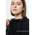 Hoodies à fermeture éclair de poche solide de poche solide personnalisée pour femmes